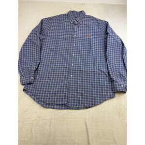 Ralph Lauren Shirt Mens Large Plaid Classic Fit Button Down Top